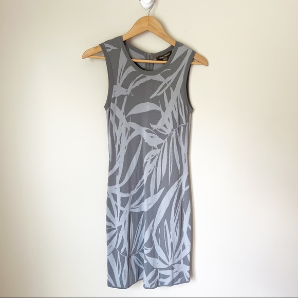 Tommy Bahama Dunbar Palm Knit Sleeveless Sheath Dress Harbor Grey XXS NWT - Picture 2 of 11